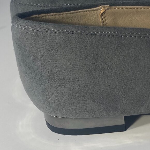 Cato SZ 8 gray suede square toe classic loafer office essential street style - Picture 7 of 9